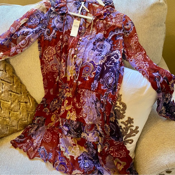 MARAIS PRINTED CHIFFON MINI DRESS - Picture 11 of 13